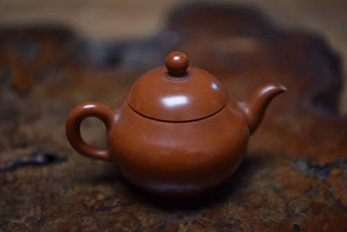 3594]=日本常滑烧人间国宝三代山田常山(1924-) 作品级急须小壶=